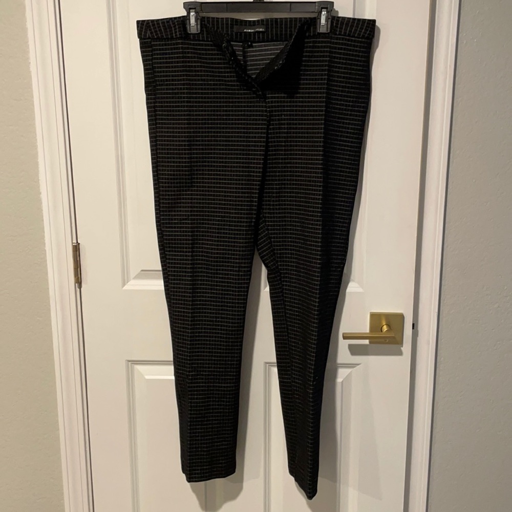 Amanda & Chelsea Window pane stretch point pants (tapered straight leg)